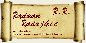Radman Radojkić vizit kartica